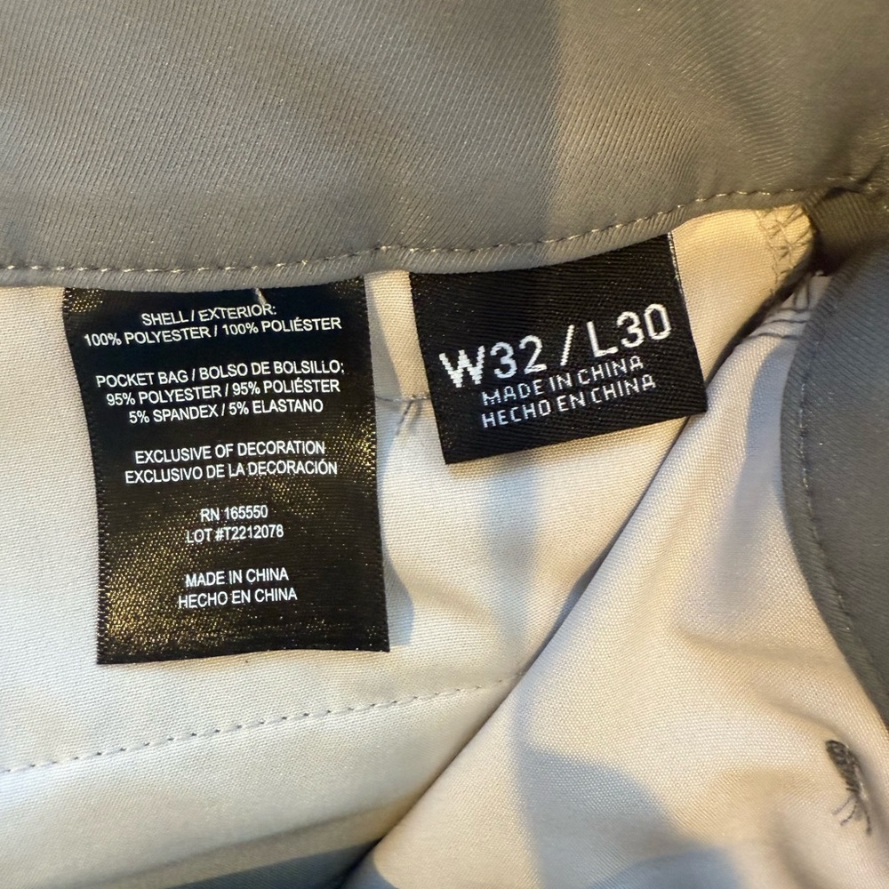 32 DEGREES COOL Regular Fit Pants Stretch Soft Touch Grey 32x30 - Picture 8 of 8
